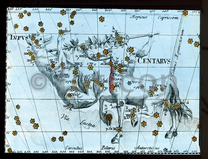 Sternbild des Zentaur und des Wolfes --- Constellation of Centaurus and Lupus - Foto foticon-simon-sternenwelt-267-059.jpg | foticon.de - Bilddatenbank für Motive aus Geschichte und Kultur